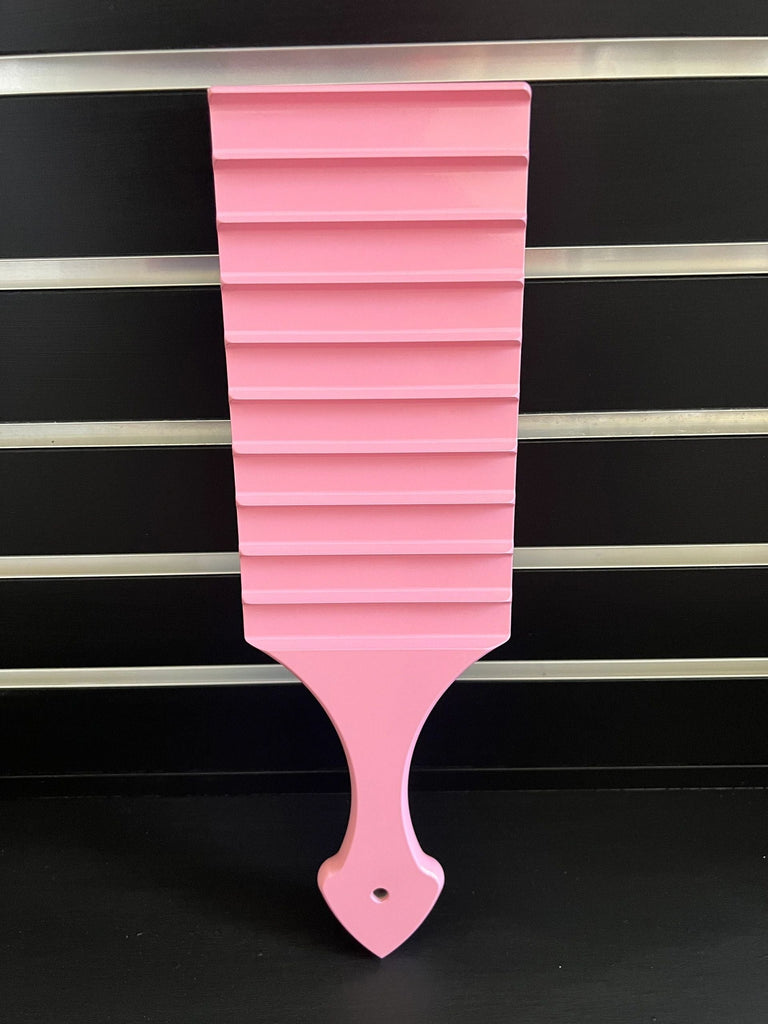 Devil's Accomplice Spanking Paddle in Pink Alumimum