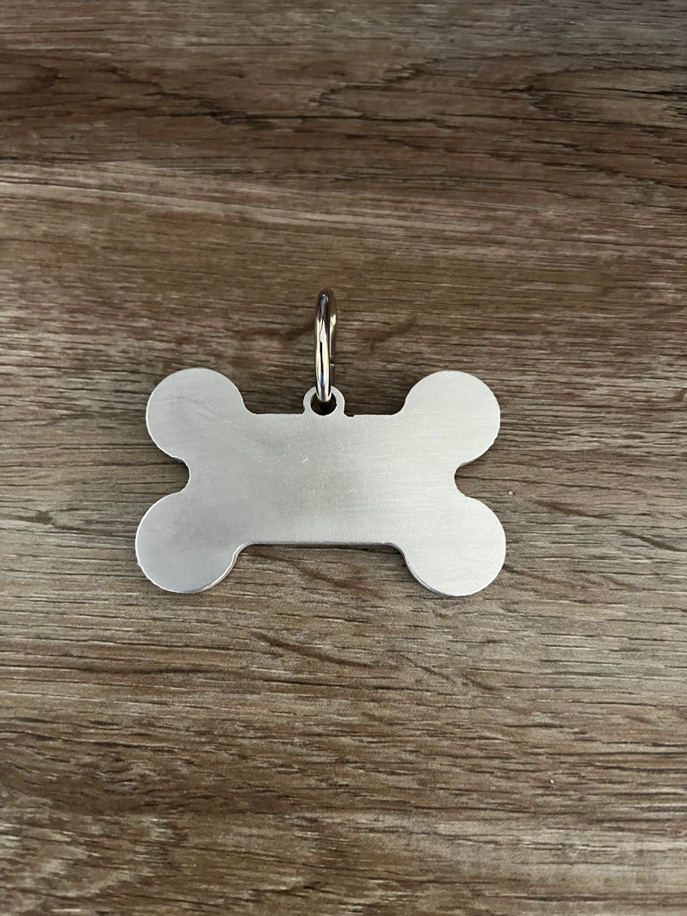 Ballistic Metal Dog Bone Shaped Tag Charm Pendant Aluminum Custom Engraveable Engraved