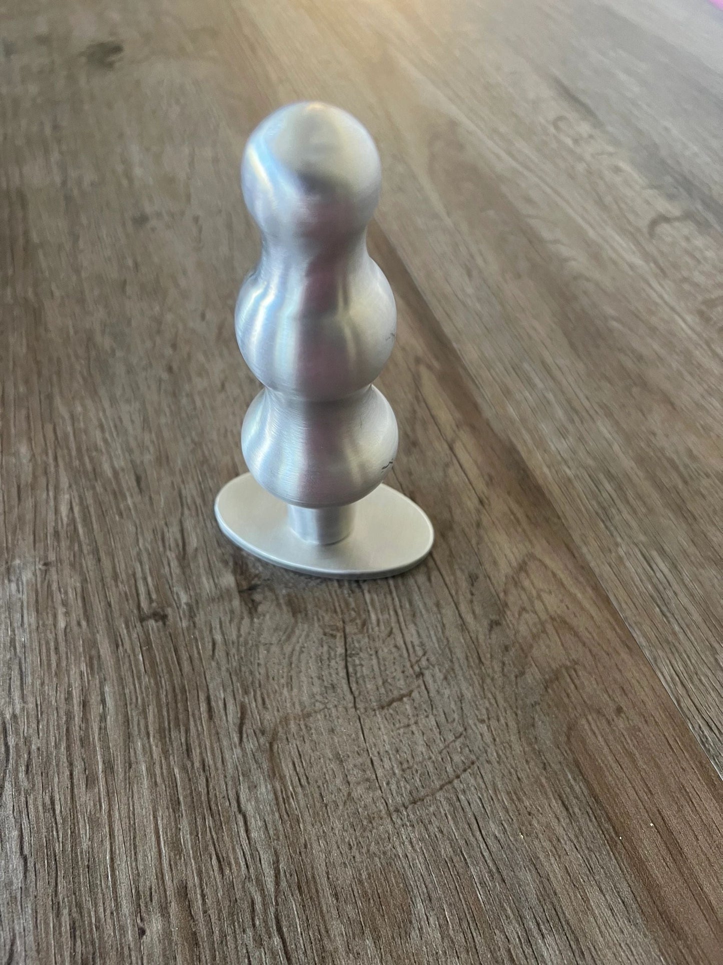 Triple Bump 3 Step Anal Plug in Aluminum