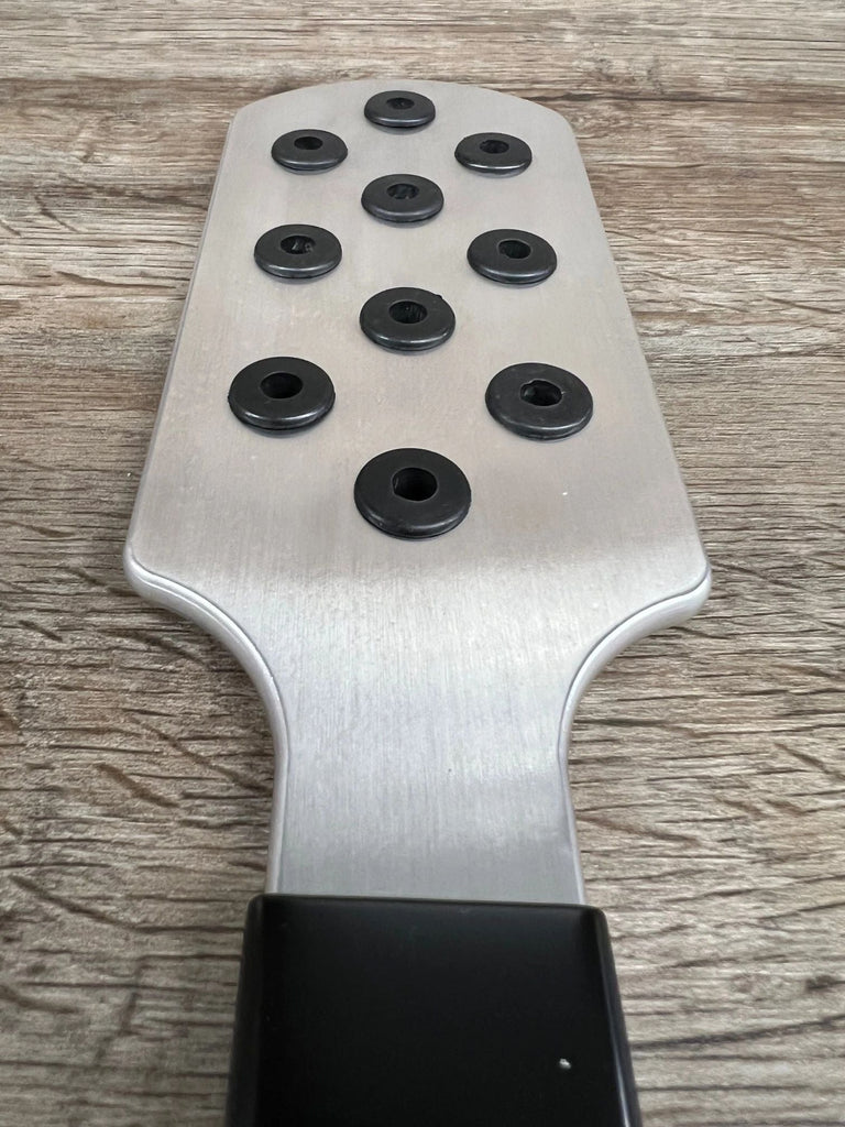 Tentacle Aluminum Spanking Paddle with Rubber Circles