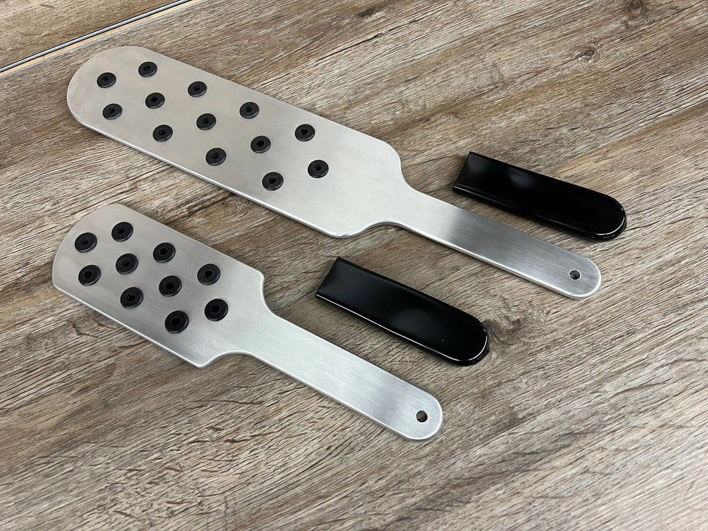 Tentacle Aluminum Spanking Paddle with Rubber Circles
