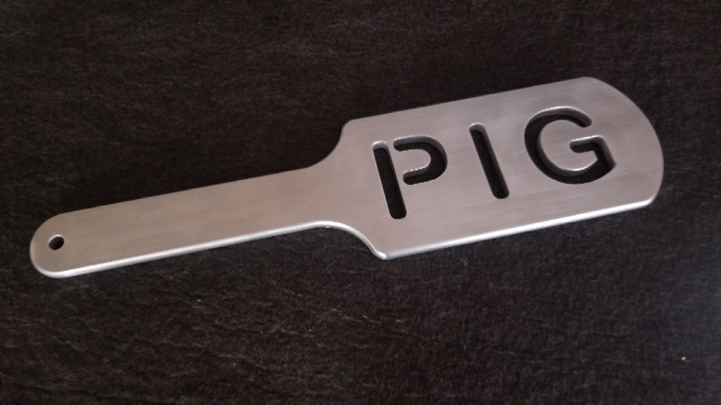 PIG Spanking Paddle in Aluminum