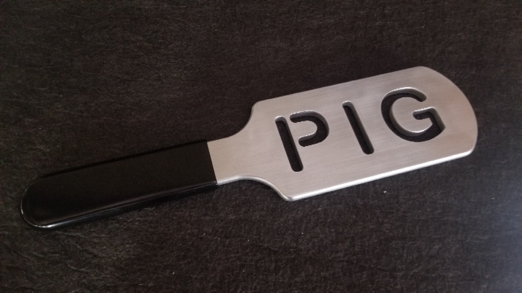 PIG Spanking Paddle in Aluminum