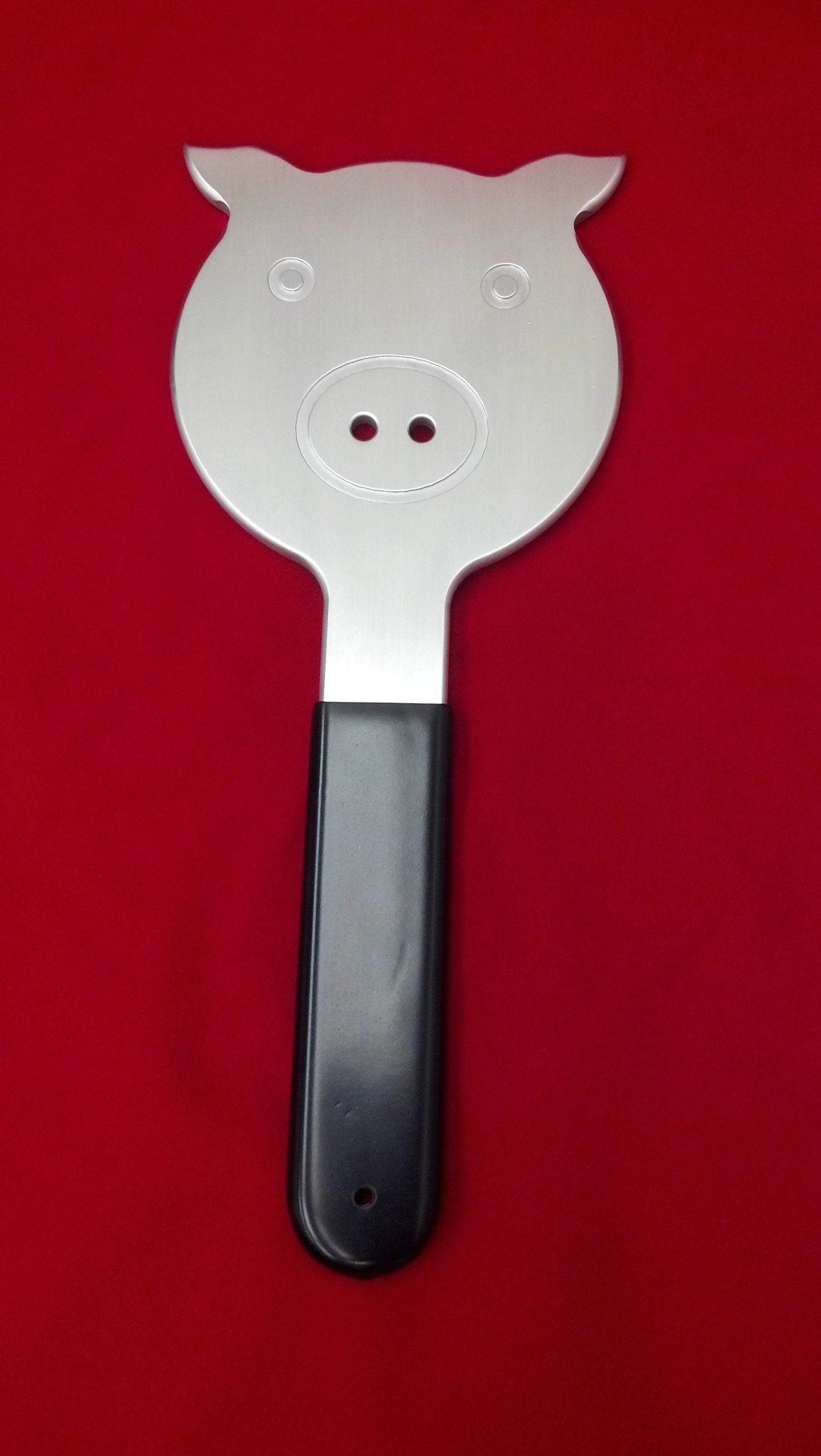 Piggy Face Spanking Paddle in Aluminum