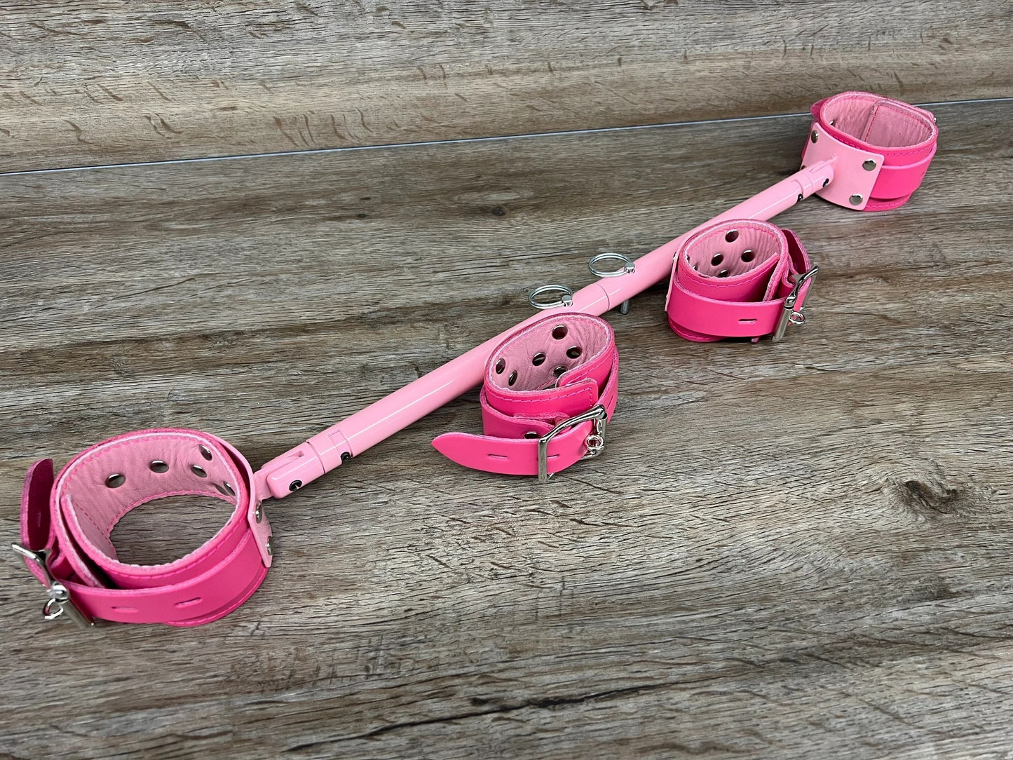 Pretty In Pink Spreader Bar Collection (Stocks, Yoke, Posture Bar, Suspension Bar) Bondage Restraints