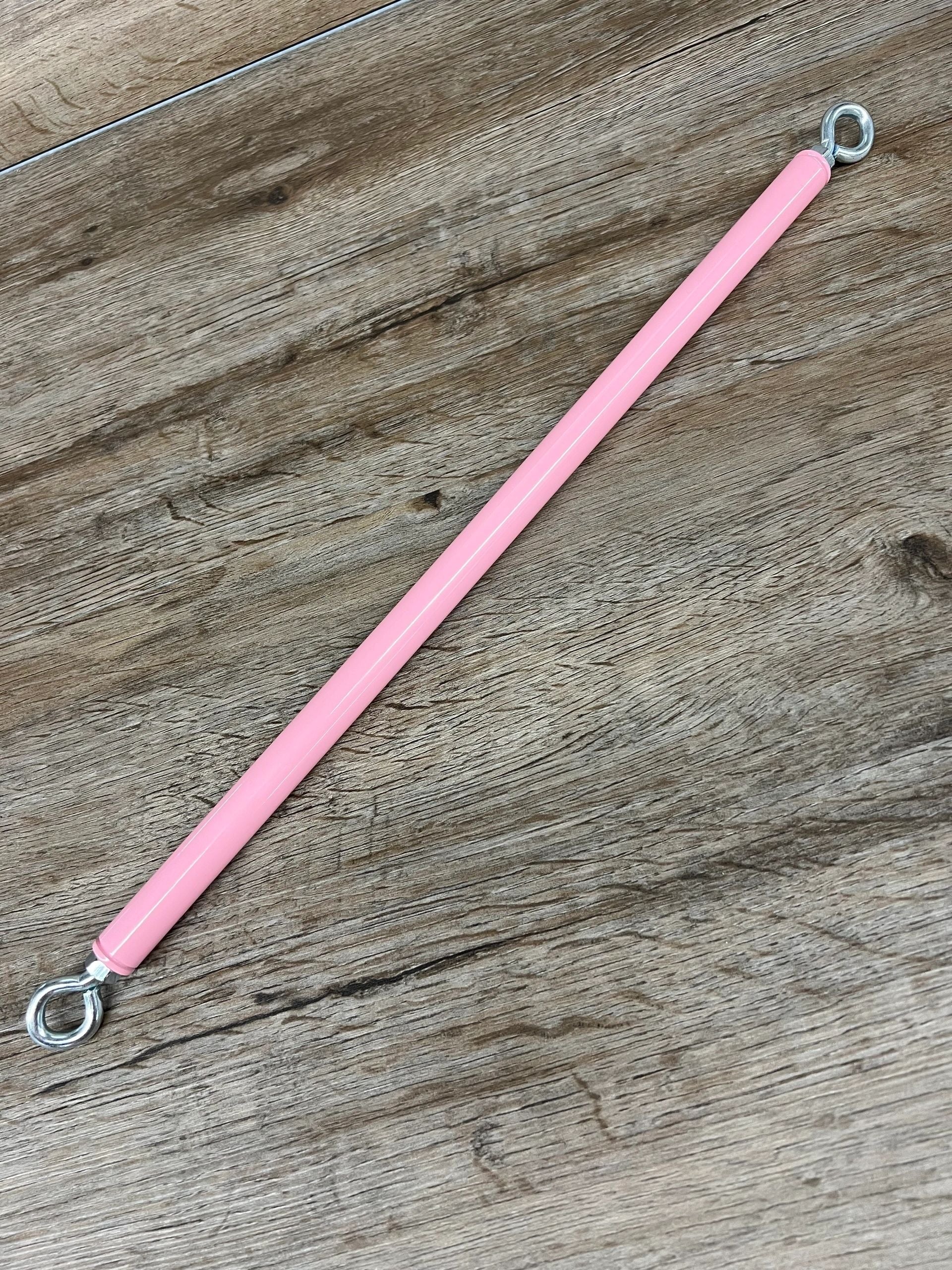 Pretty in Pink Spreader Bars - Solid Straight Bar with Eye Loops on En ...