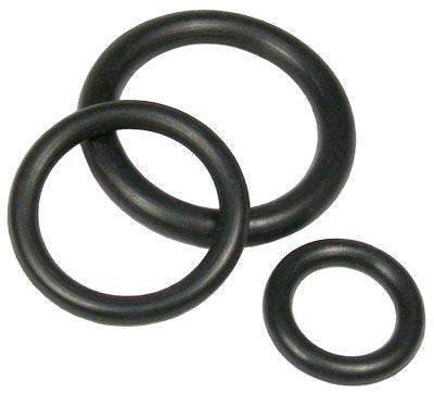 Round Black Cockring & Glans Ring in Rubber (Multi Use, Great for Sizing)