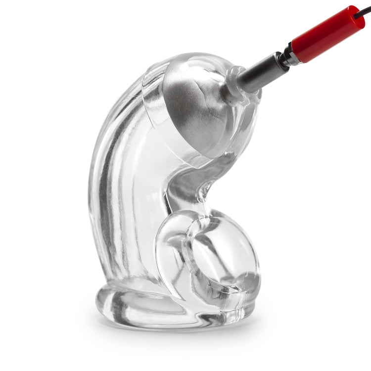 Shock Lock Silicone Urinal Cock Cage Chastity CBT