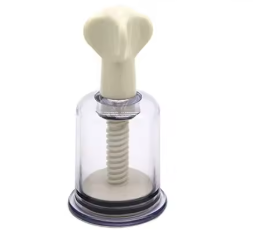 Twist & Shout Nipple Suckers (Rotary Screw Style Vacuum Suction Cylinder) Black, White & Red