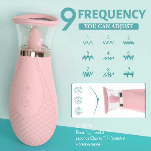 Honey Pistil Tongue Licking Sucking Pussy Pump Vibrator (Green or Pink)