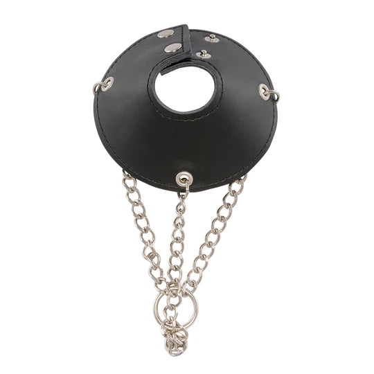 Leather Parachute Ball Stretcher Collar w/Chain