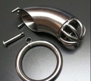 The Brig Male Chastity Device Stainless Steel Metal CBT Cock Ball Penis BDSM Cage Belt - Made in the USA