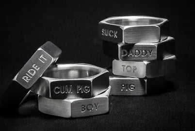 Custom Engraved Personalized Glans Rings & Cockrings in Aluminum, Stainless Steel or Brass
