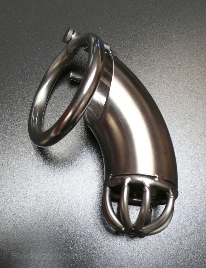 The Brig Male Chastity Device Stainless Steel Metal CBT Cock Ball Penis BDSM Cage Belt - Made in the USA