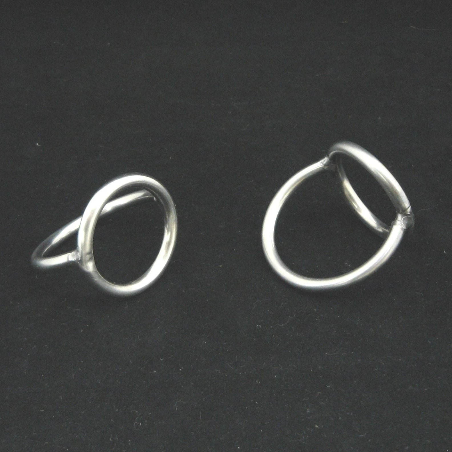 Crescent Double Rings Cockring in Stainless Steel SS – Ballistic Metal