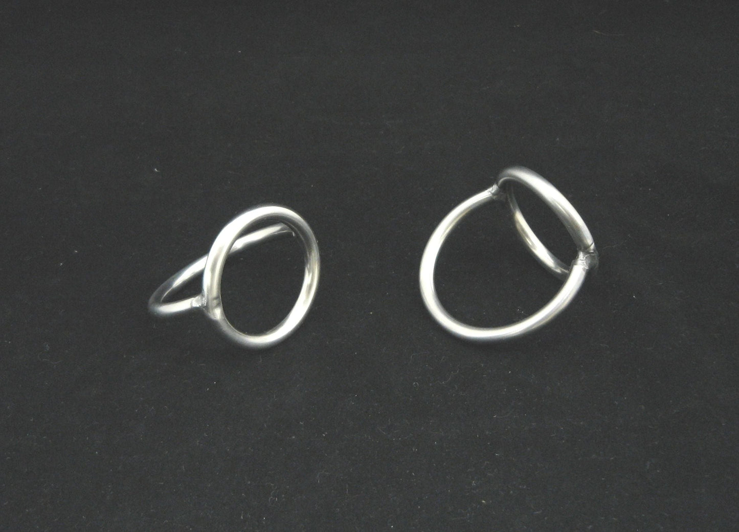 Crescent Double Rings Cockring in Stainless Steel SS