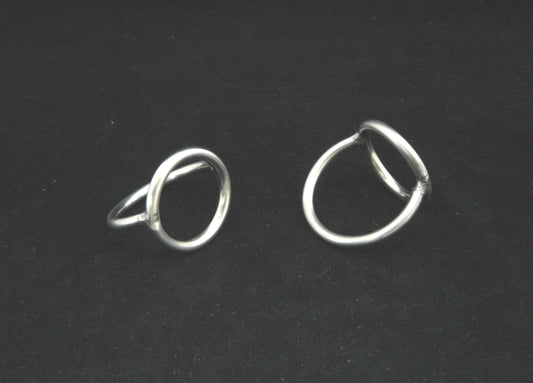 Crescent Double Rings Cockring in Stainless Steel SS