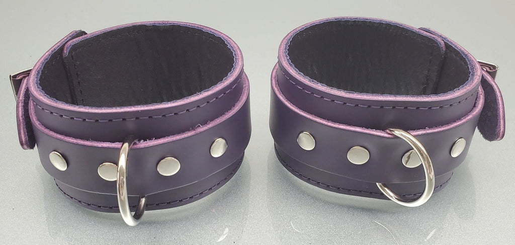 Leather Ankle Restraints / Cuffs with Locking Buckles