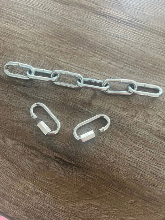 Connector Chain with Quick Links Clip for Bondage Spreader Bars, Restraint Cuffs, BDSM