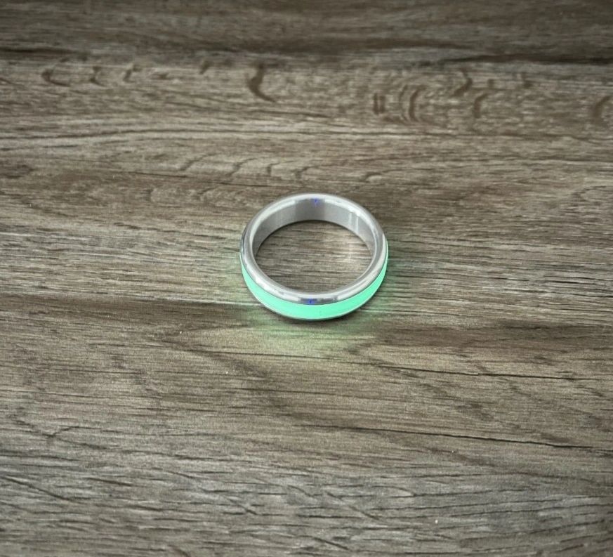 Lumiglo Aluminum Glans Cockring Glow in the Dark Glans Head Shaft Cock Ring Cring