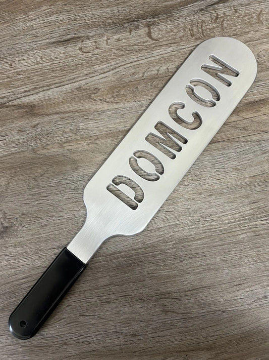 DOMCON Machined Cutout Letters Aluminum Spanking Paddle 18" Impact Device